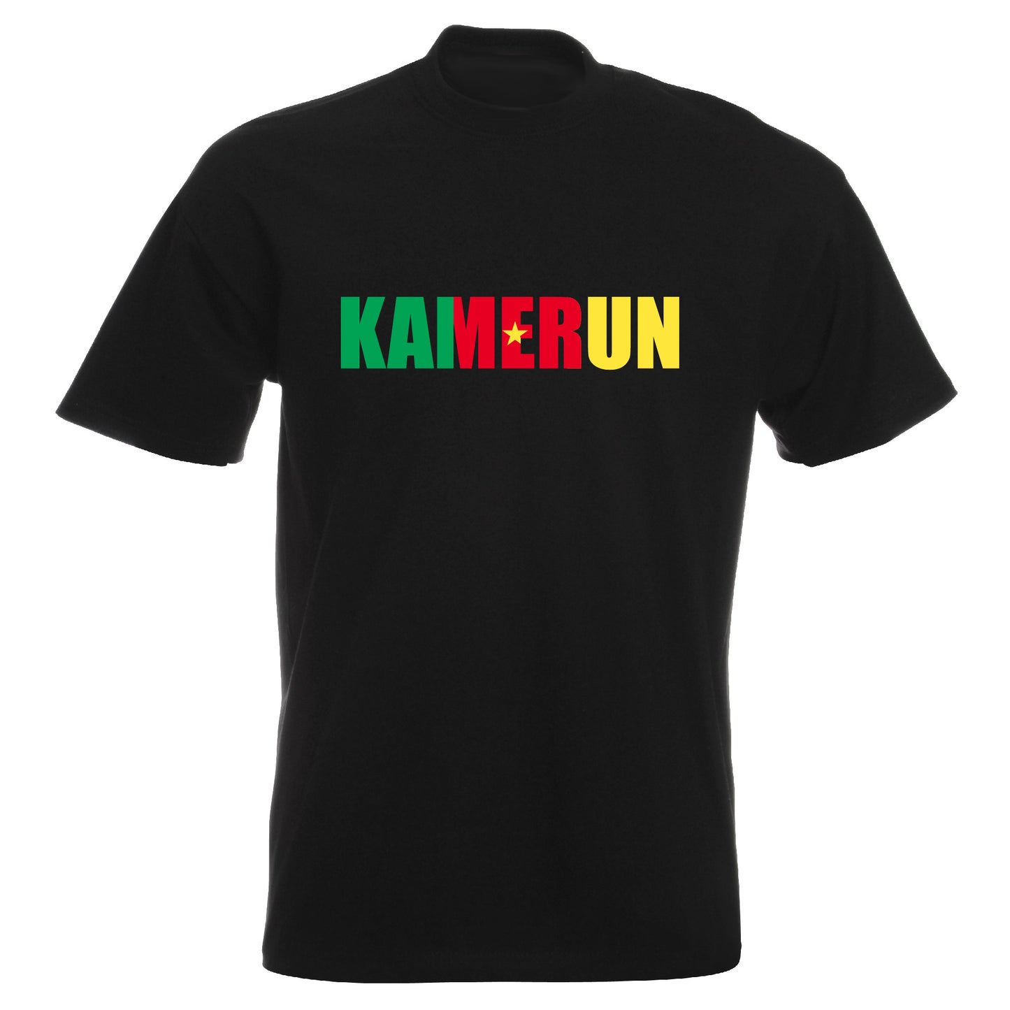 INDIGOS UG - T-Shirt Herren - Kamerun - Schriftzug - Fussball
