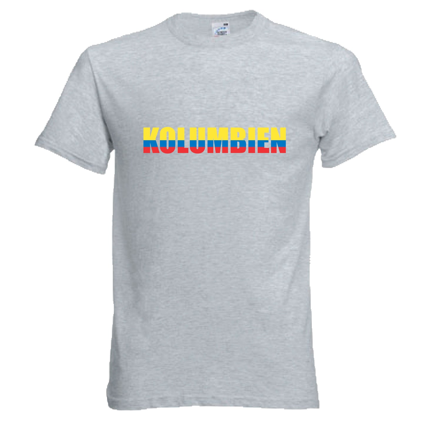 INDIGOS UG - T-Shirt Herren - Kolumbien - Schriftzug - Fussball