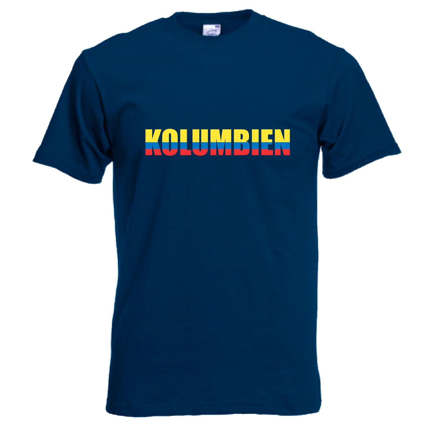 INDIGOS UG - T-Shirt Herren - Kolumbien - Schriftzug - Fussball