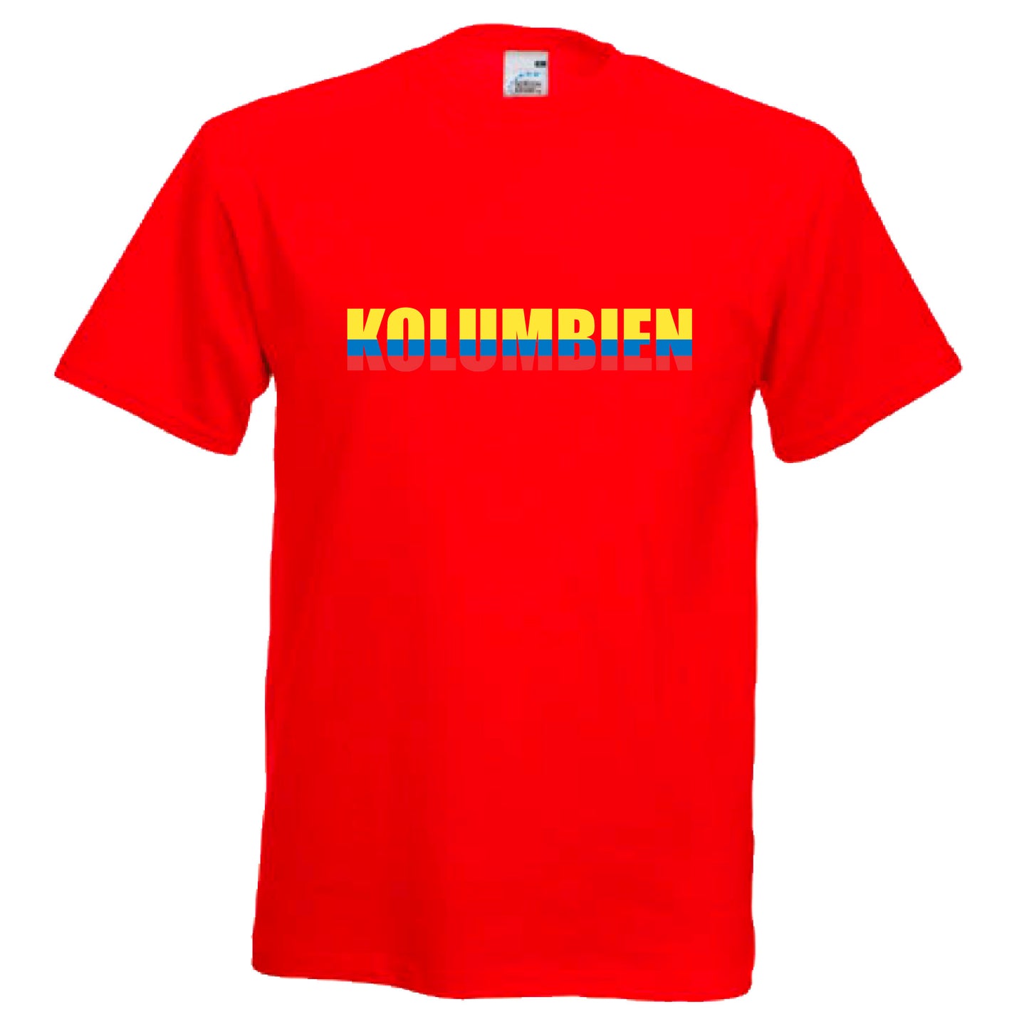 INDIGOS UG - T-Shirt Herren - Kolumbien - Schriftzug - Fussball