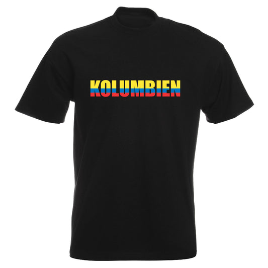 INDIGOS UG - T-Shirt Herren - Kolumbien - Schriftzug - Fussball