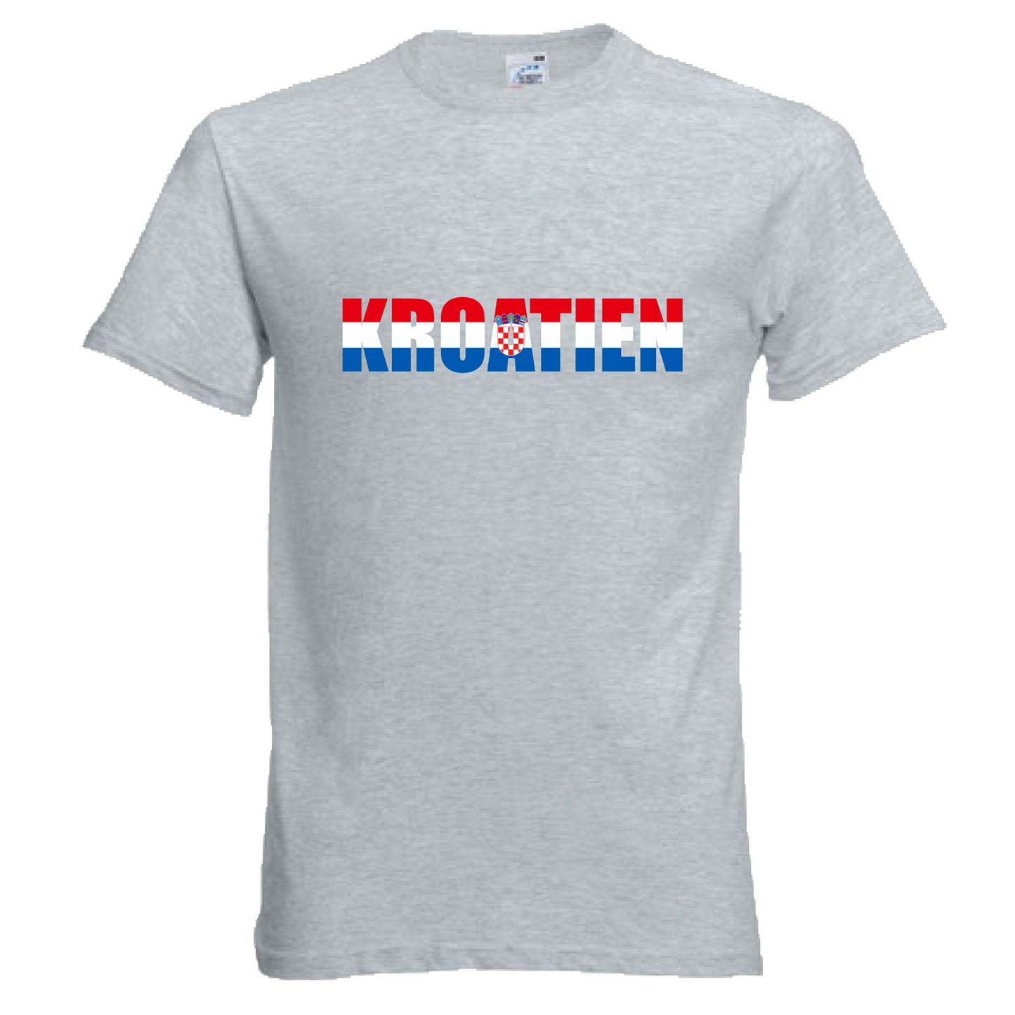 INDIGOS UG - T-Shirt Herren - Kroatien - Schriftzug - Fussball