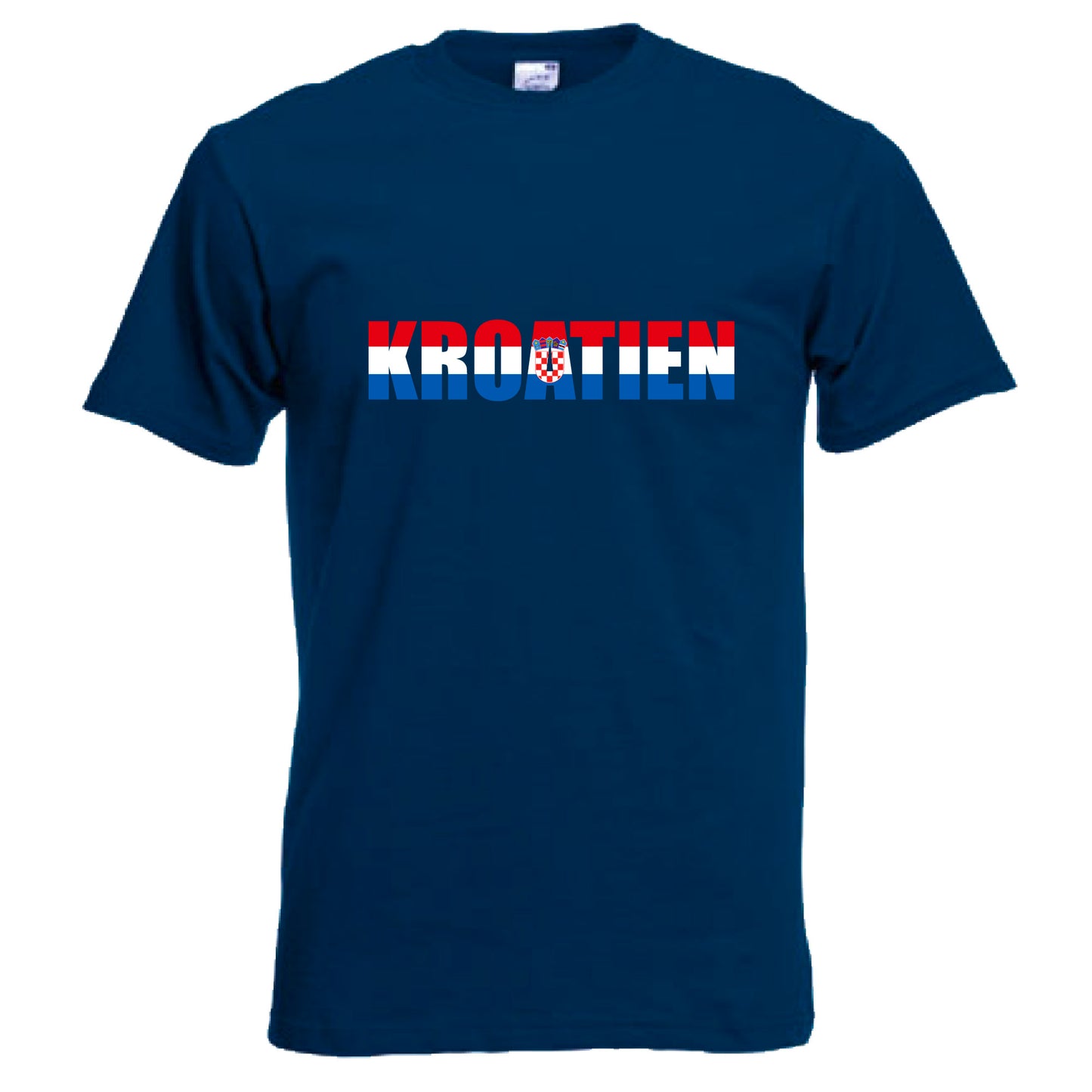 INDIGOS UG - T-Shirt Herren - Kroatien - Schriftzug - Fussball