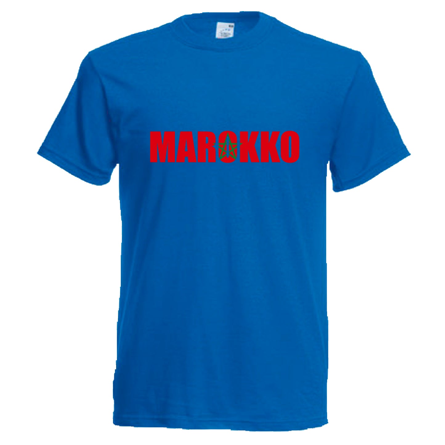 INDIGOS UG - T-Shirt Herren - Marokko - Schriftzug - Fussball