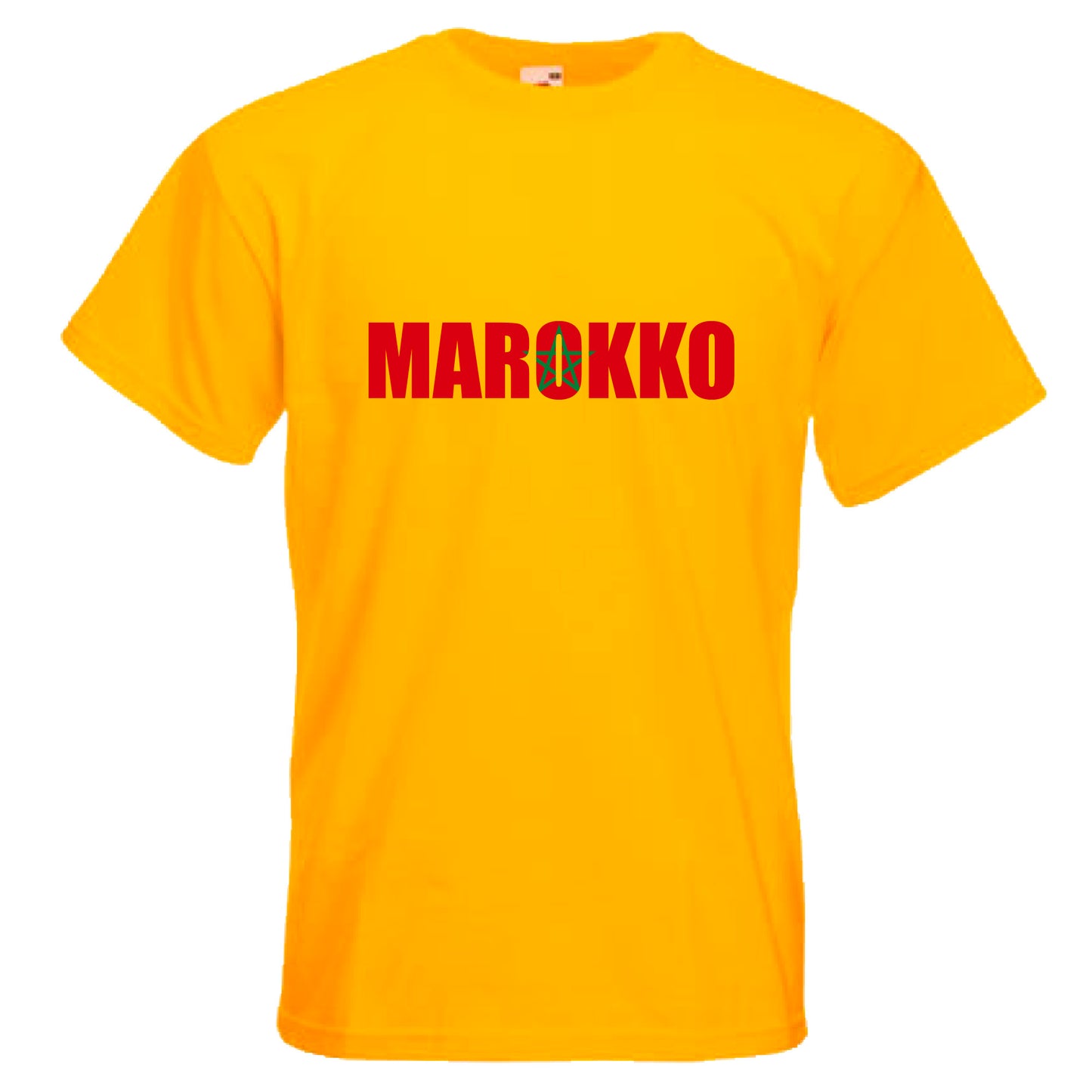 INDIGOS UG - T-Shirt Herren - Marokko - Schriftzug - Fussball