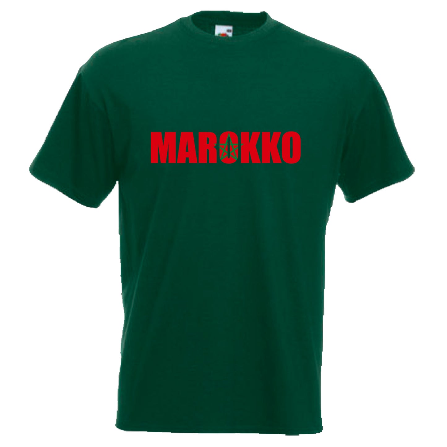 INDIGOS UG - T-Shirt Herren - Marokko - Schriftzug - Fussball