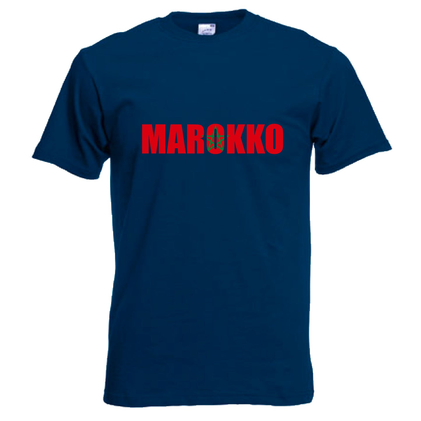 INDIGOS UG - T-Shirt Herren - Marokko - Schriftzug - Fussball