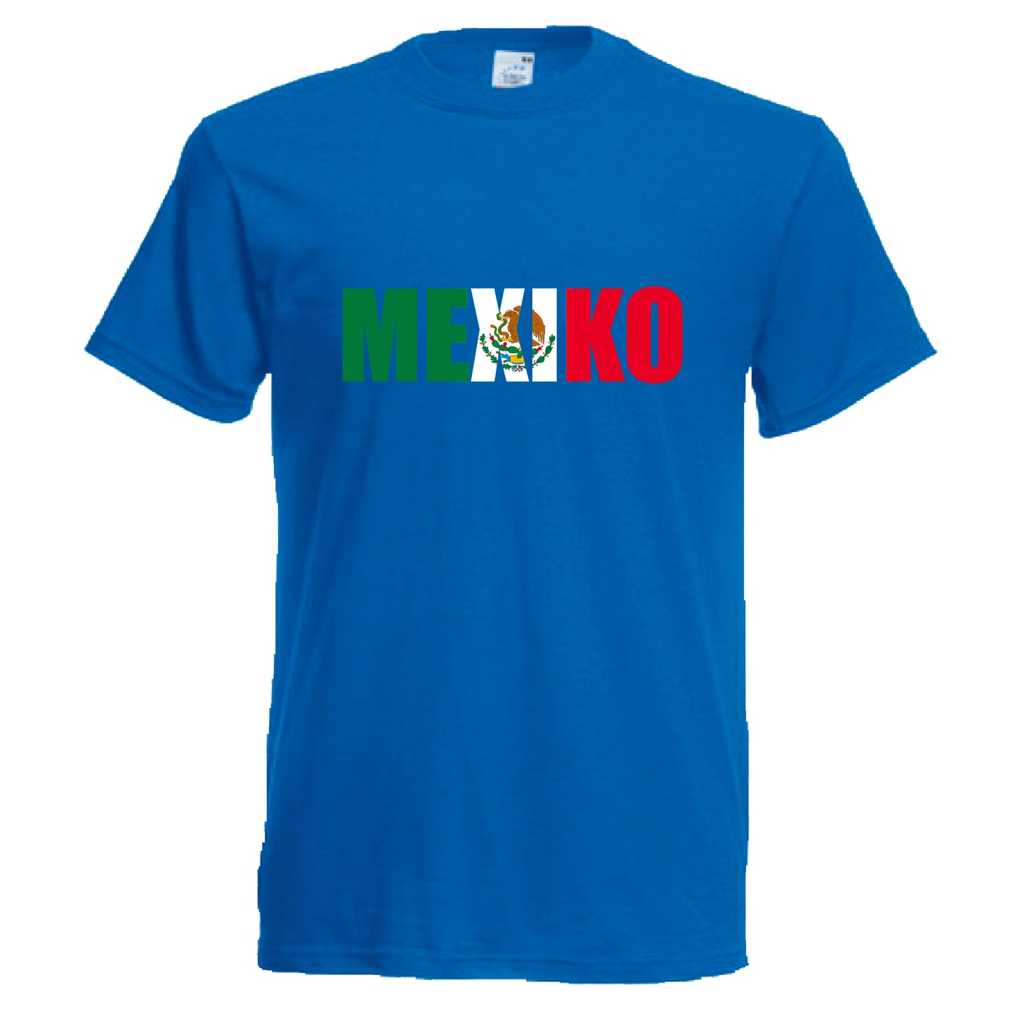 INDIGOS UG - T-Shirt Herren - Mexiko - Schriftzug - Fussball