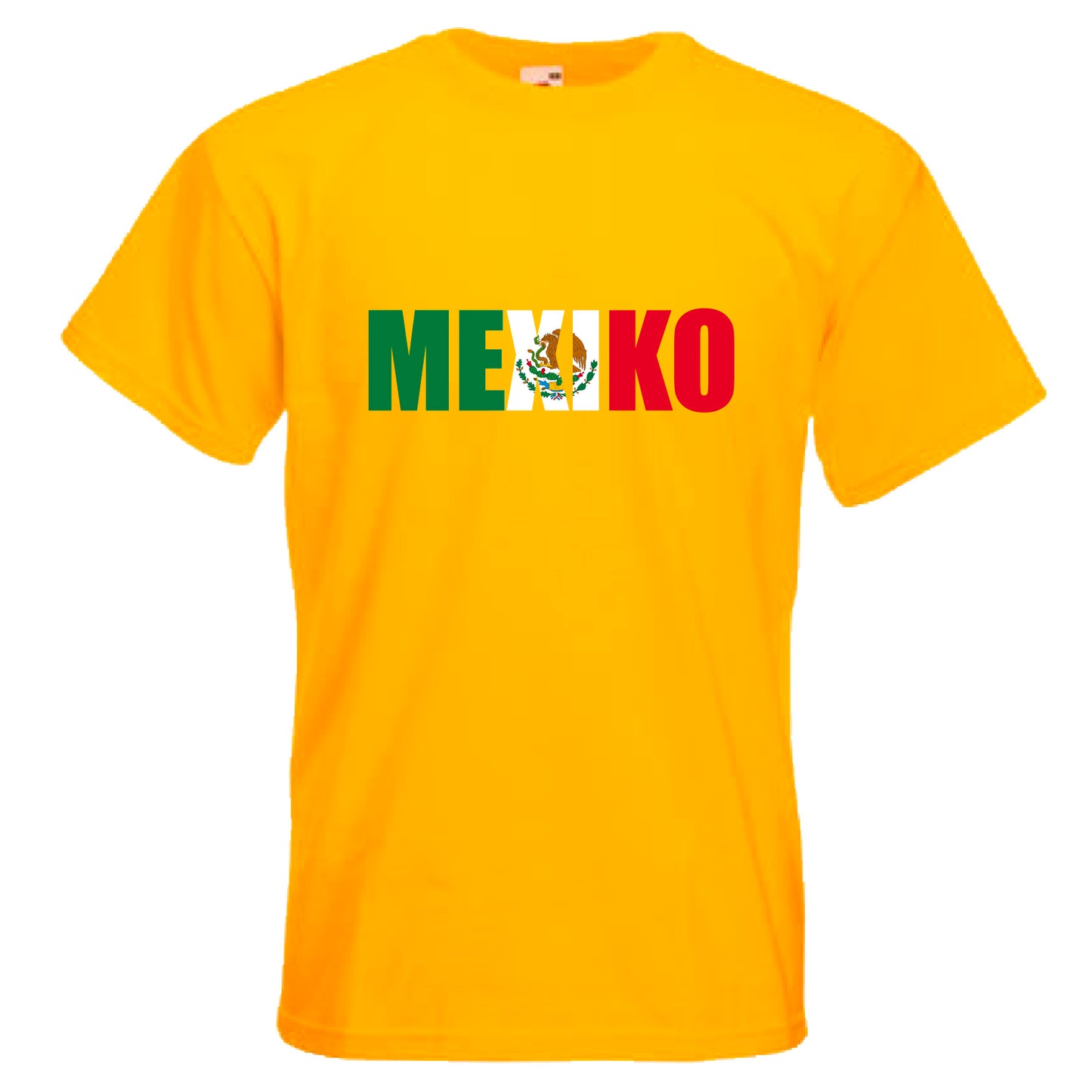 INDIGOS UG - T-Shirt Herren - Mexiko - Schriftzug - Fussball