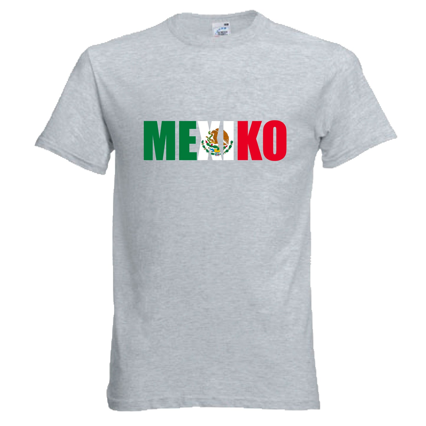 INDIGOS UG - T-Shirt Herren - Mexiko - Schriftzug - Fussball