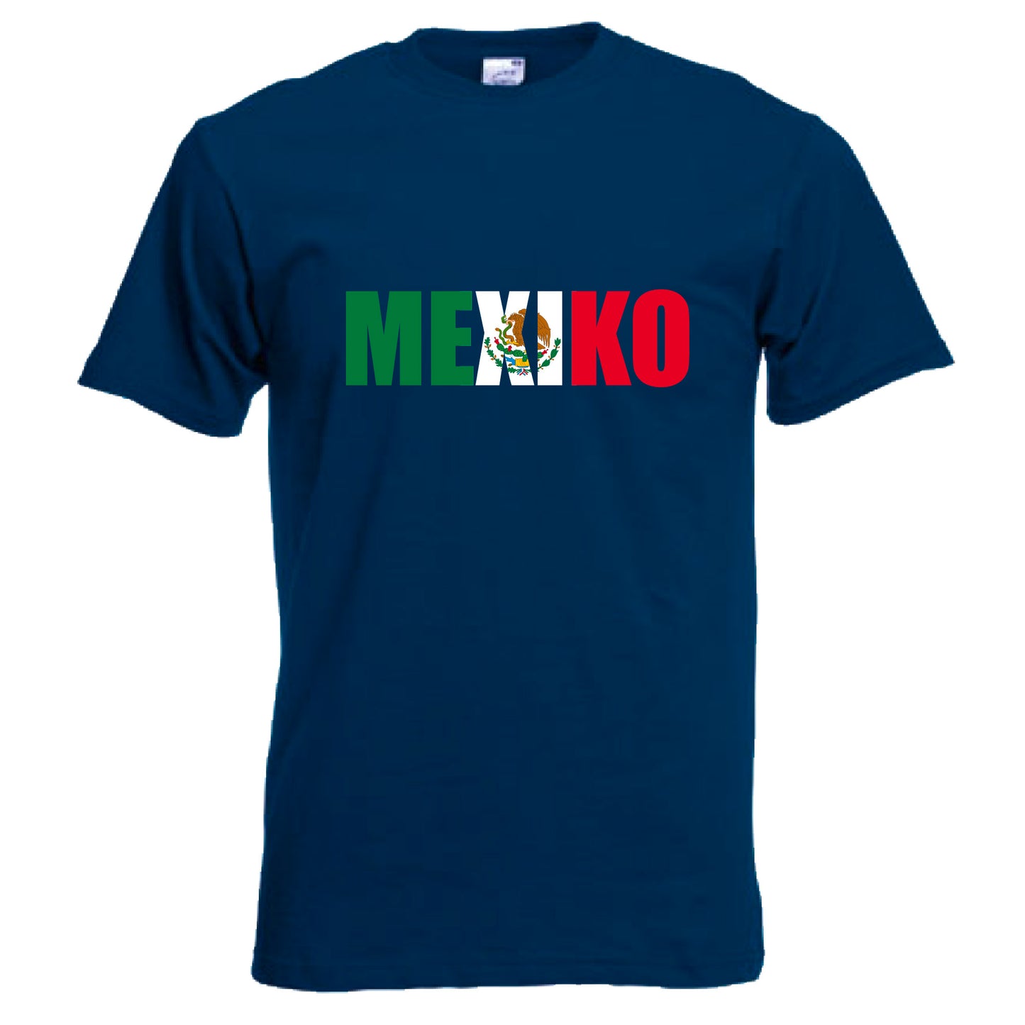INDIGOS UG - T-Shirt Herren - Mexiko - Schriftzug - Fussball