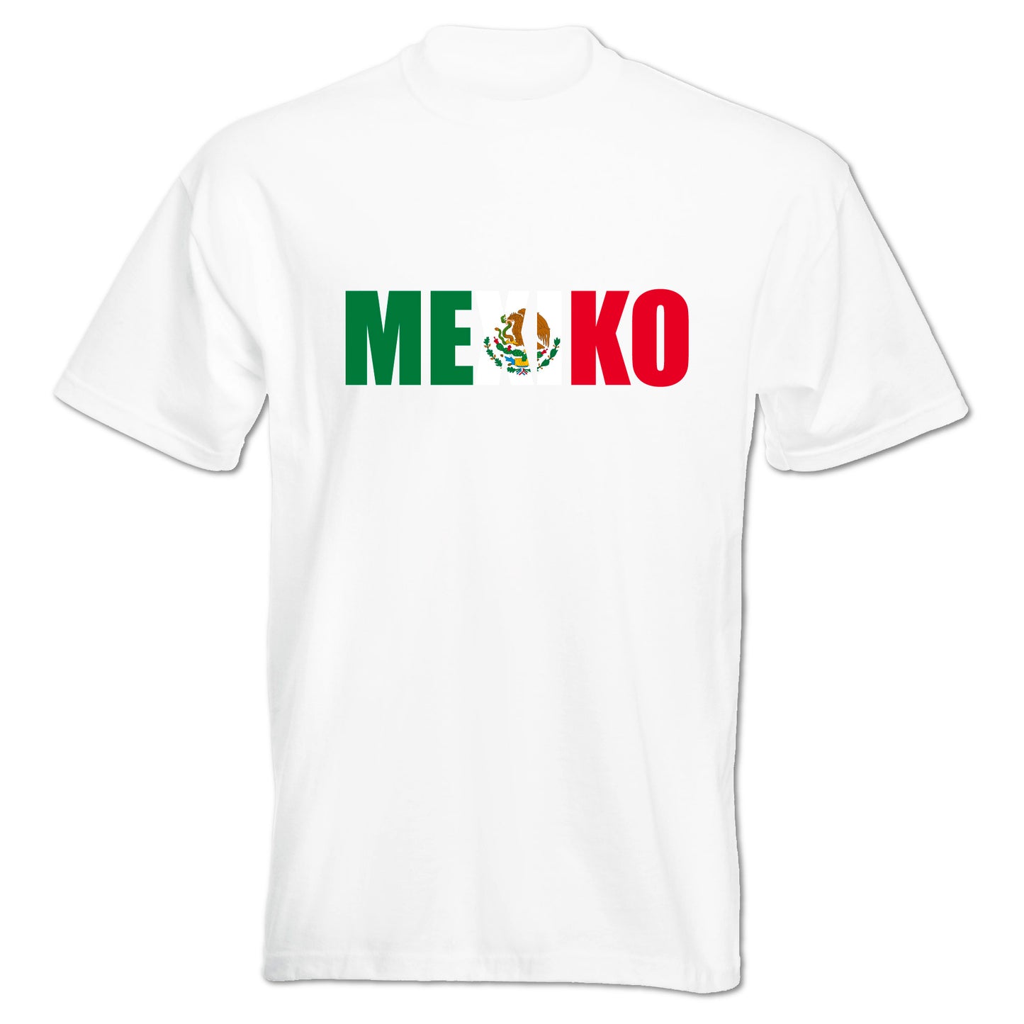 INDIGOS UG - T-Shirt Herren - Mexiko - Schriftzug - Fussball