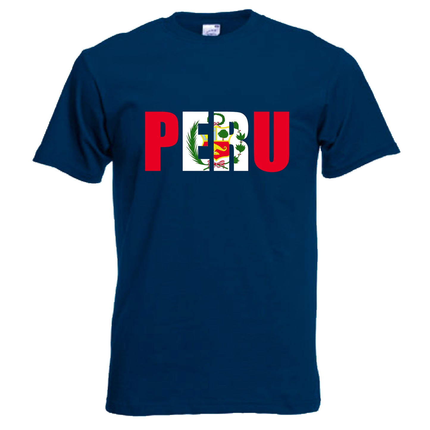 INDIGOS UG - T-Shirt Herren - Peru - Schriftzug - Fussball