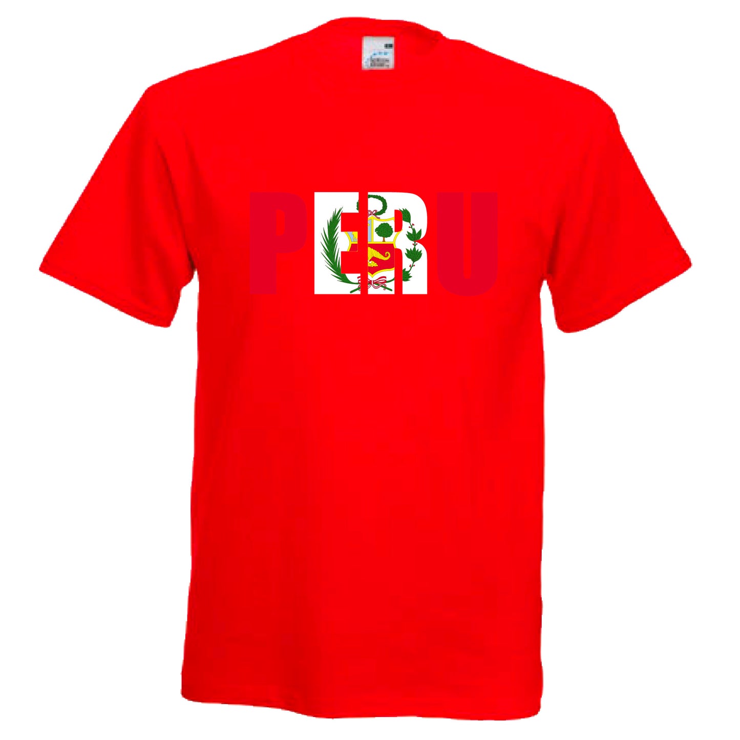INDIGOS UG - T-Shirt Herren - Peru - Schriftzug - Fussball