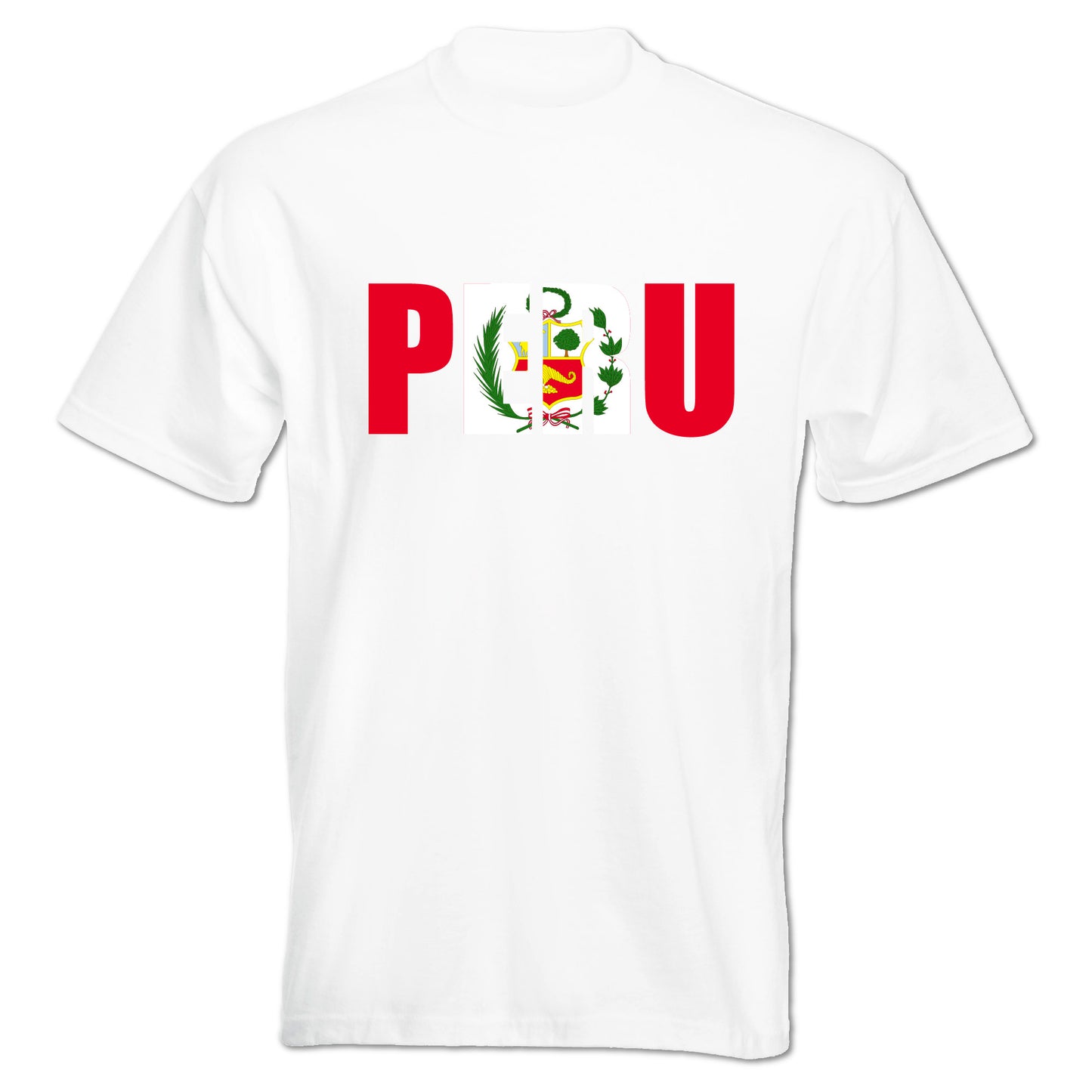 INDIGOS UG - T-Shirt Herren - Peru - Schriftzug - Fussball