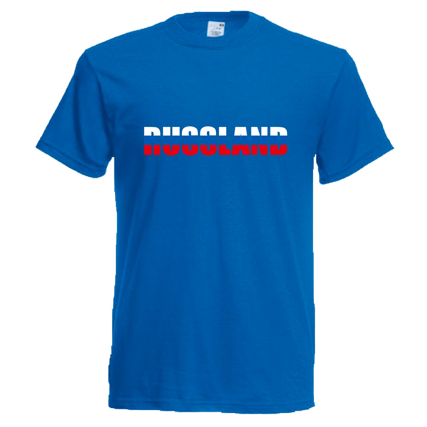 INDIGOS UG - T-Shirt Herren - Russland - Schriftzug - Fussball
