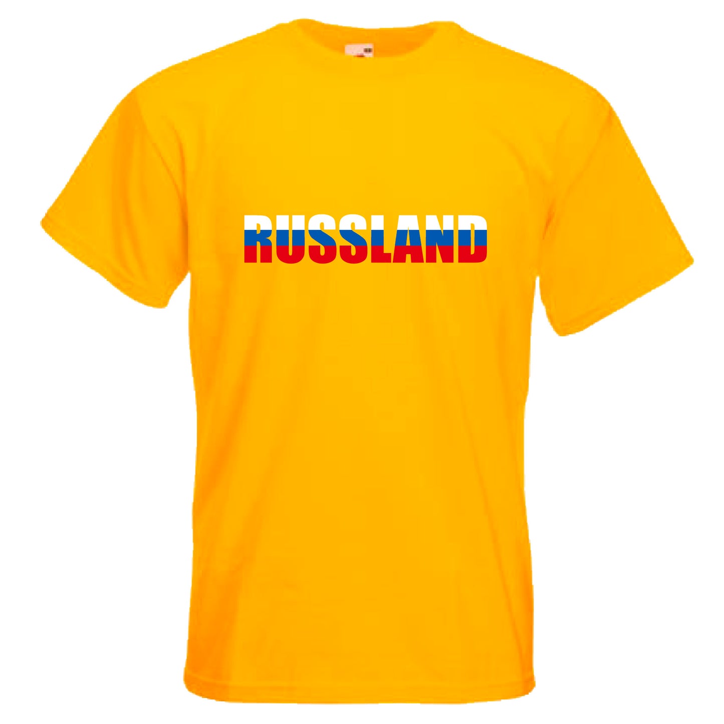 INDIGOS UG - T-Shirt Herren - Russland - Schriftzug - Fussball