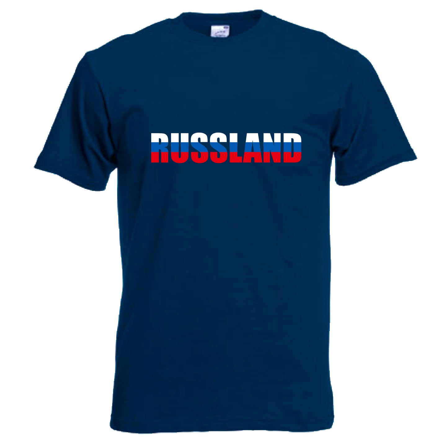INDIGOS UG - T-Shirt Herren - Russland - Schriftzug - Fussball