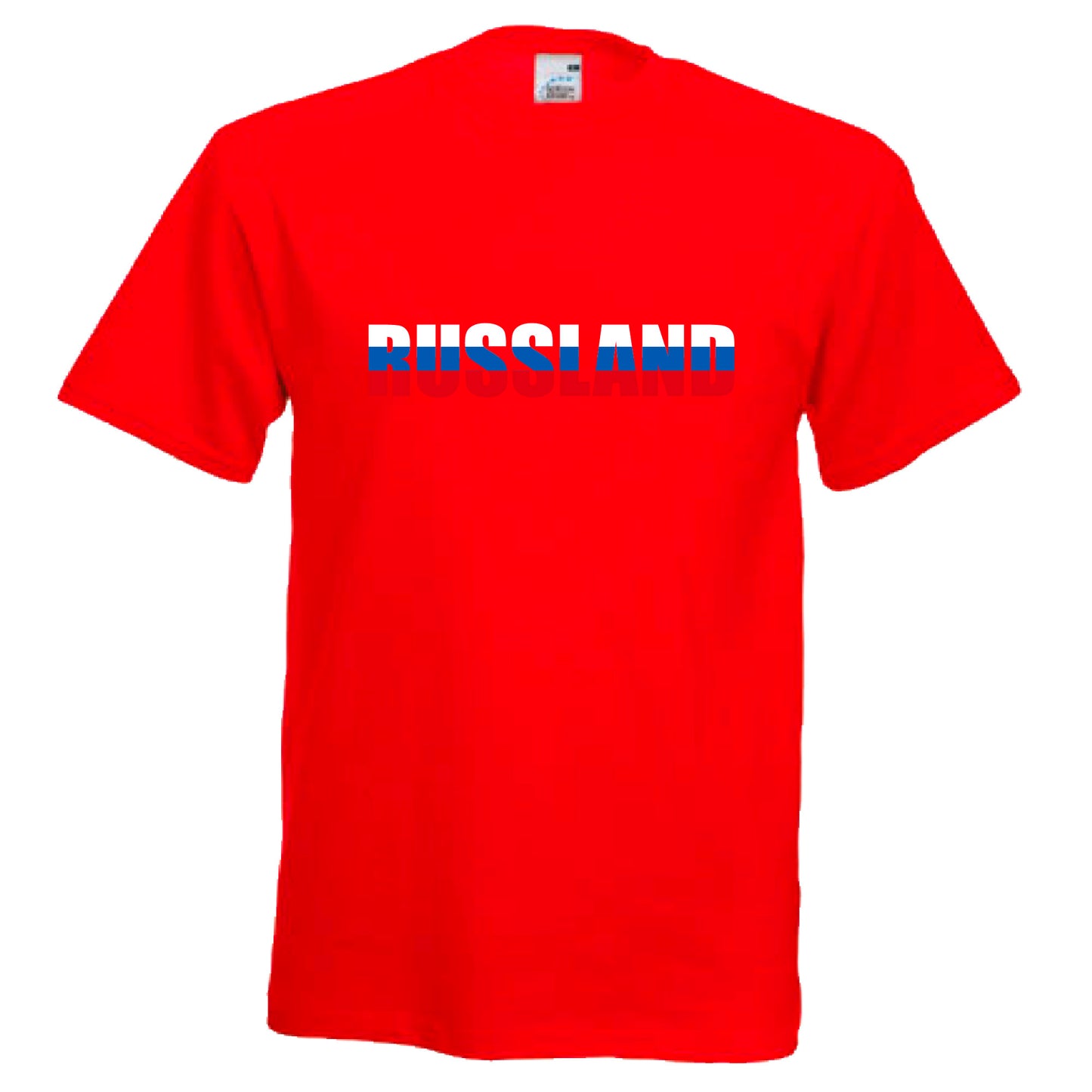INDIGOS UG - T-Shirt Herren - Russland - Schriftzug - Fussball