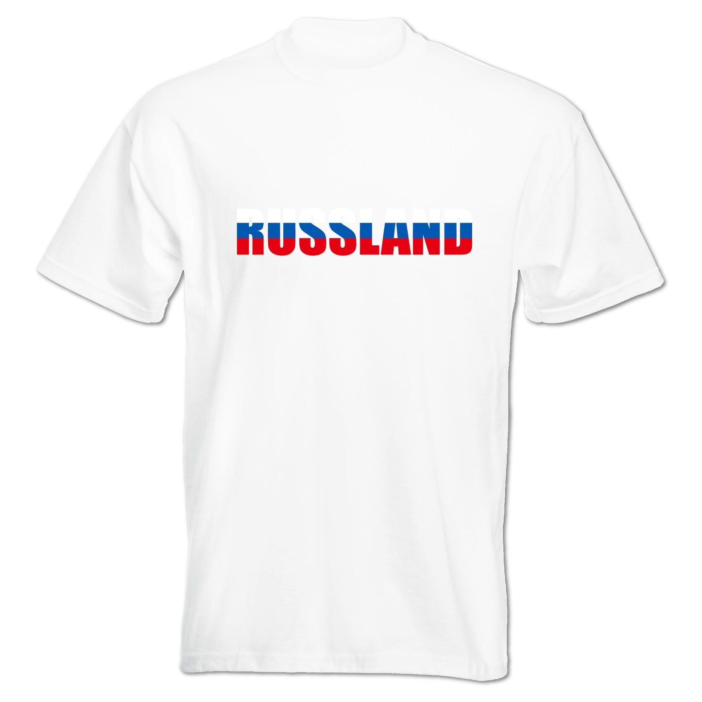 INDIGOS UG - T-Shirt Herren - Russland - Schriftzug - Fussball