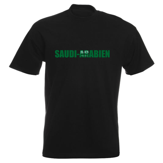 INDIGOS UG - T-Shirt Herren - Saudi-Arabien - Schriftzug - Fussball