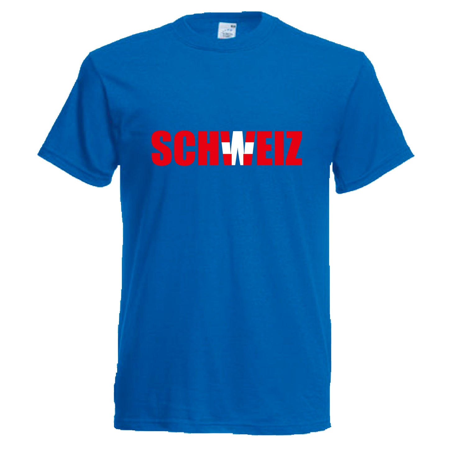 INDIGOS UG - T-Shirt Herren - Schweiz - Schriftzug - Fussball