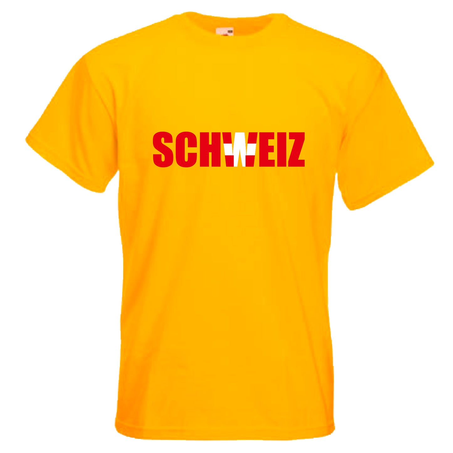INDIGOS UG - T-Shirt Herren - Schweiz - Schriftzug - Fussball
