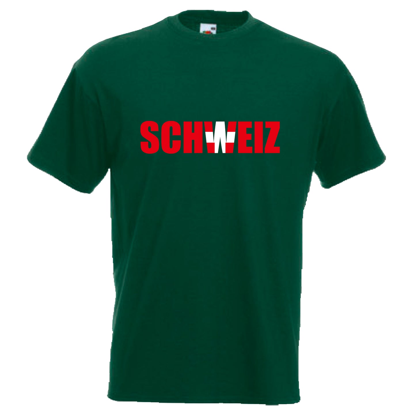 INDIGOS UG - T-Shirt Herren - Schweiz - Schriftzug - Fussball