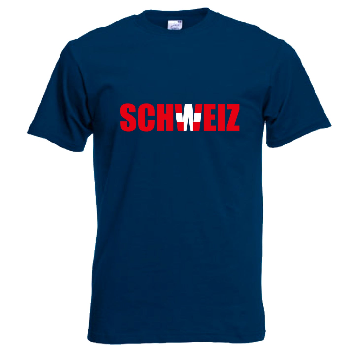 INDIGOS UG - T-Shirt Herren - Schweiz - Schriftzug - Fussball