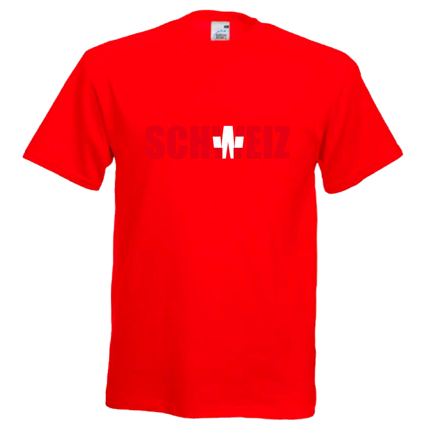 INDIGOS UG - T-Shirt Herren - Schweiz - Schriftzug - Fussball