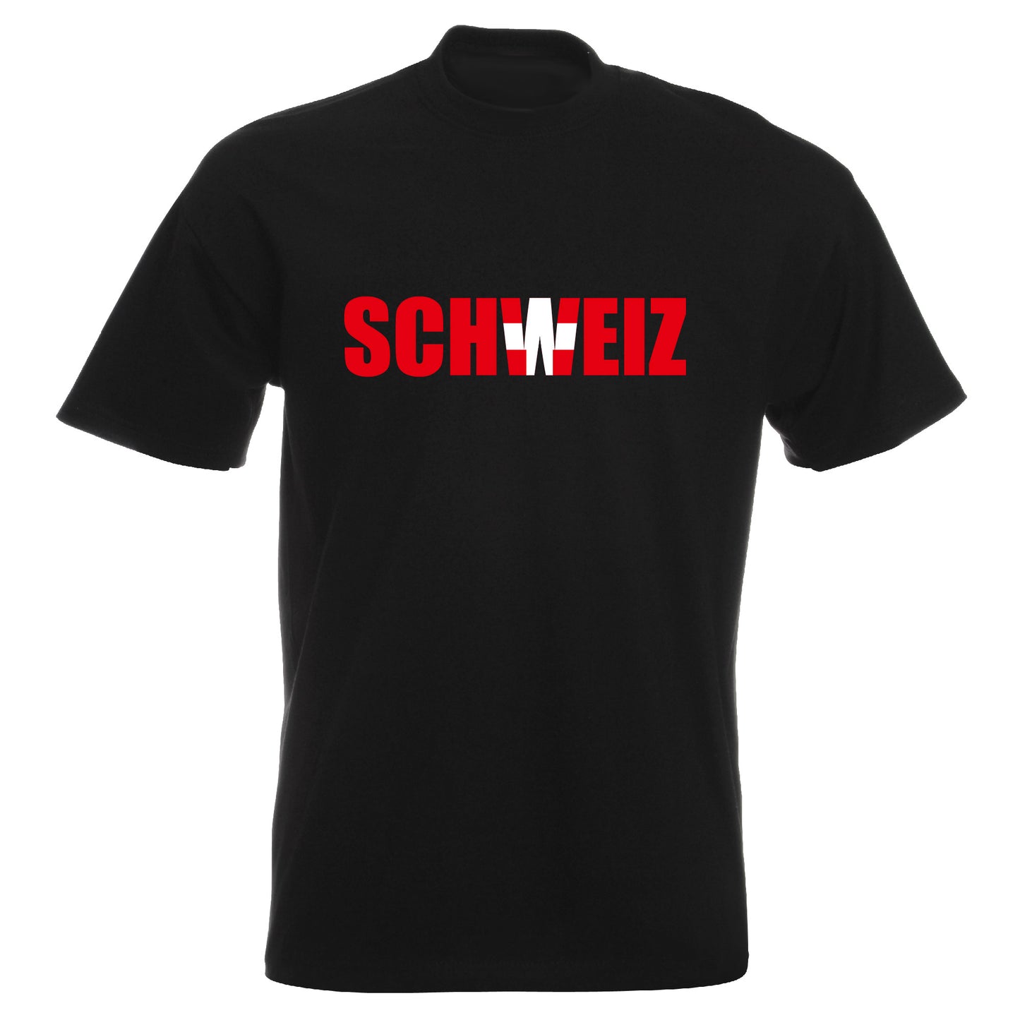 INDIGOS UG - T-Shirt Herren - Schweiz - Schriftzug - Fussball