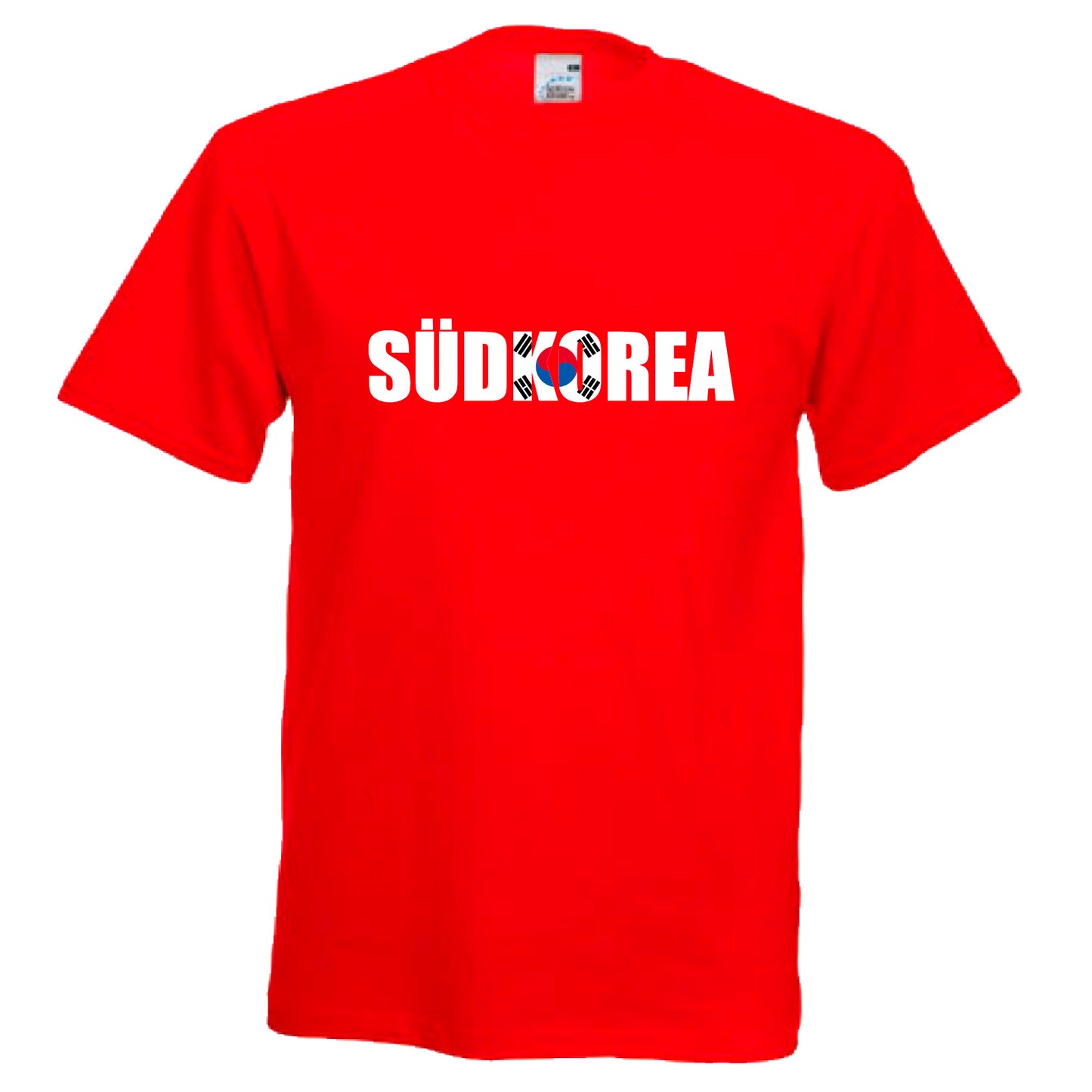 INDIGOS UG - T-Shirt Herren - Südkorea - Schriftzug - Fussball
