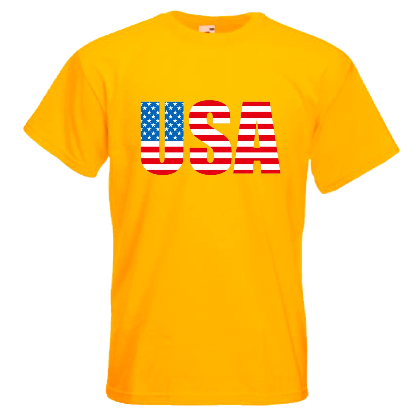 INDIGOS UG - T-Shirt Herren - USA - Schriftzug - Fussball