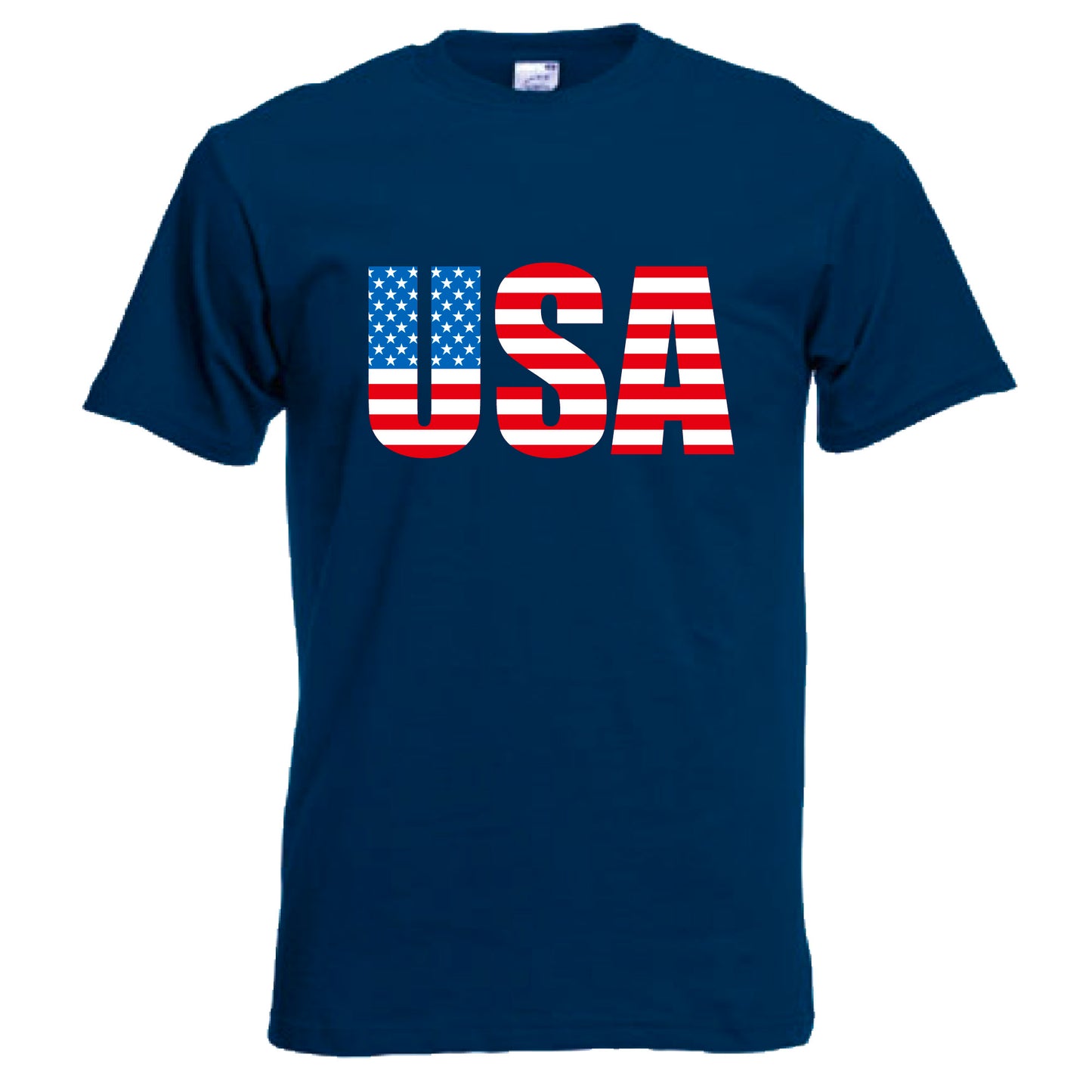INDIGOS UG - T-Shirt Herren - USA - Schriftzug - Fussball