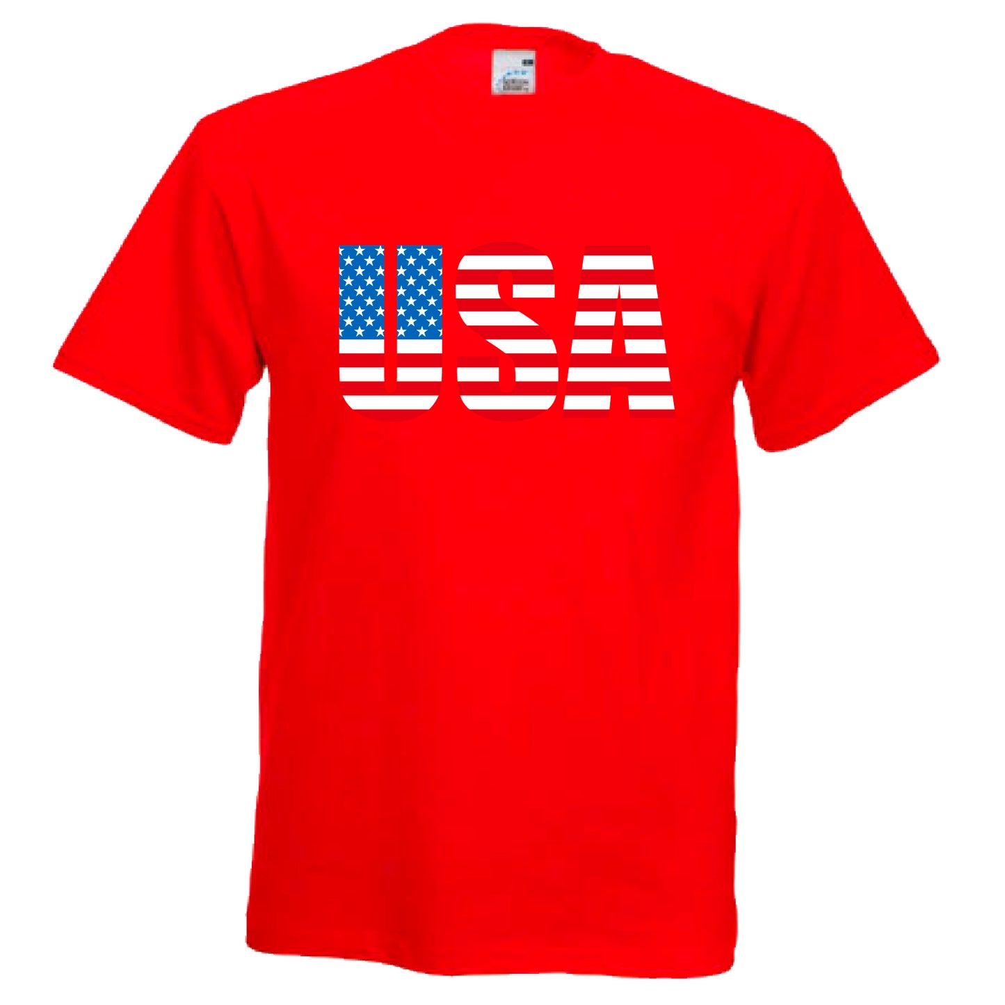 INDIGOS UG - T-Shirt Herren - USA - Schriftzug - Fussball
