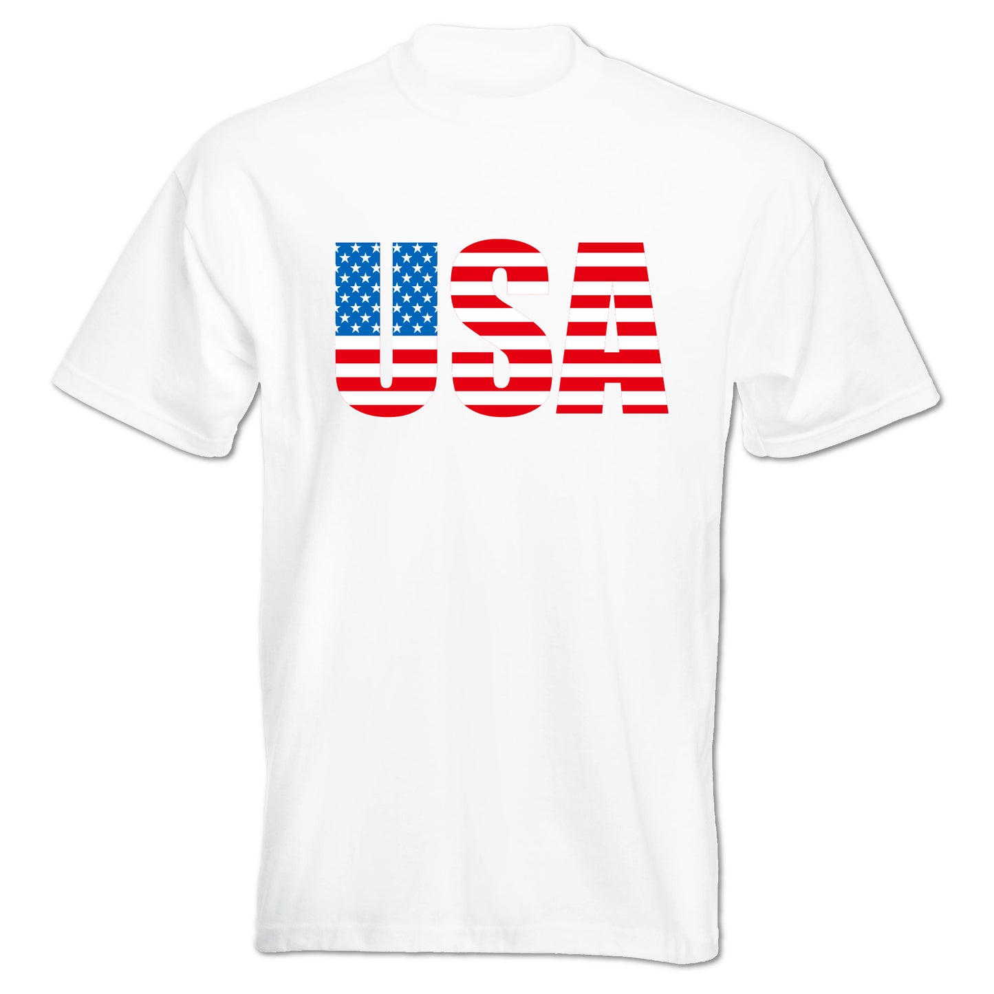 INDIGOS UG - T-Shirt Herren - USA - Schriftzug - Fussball