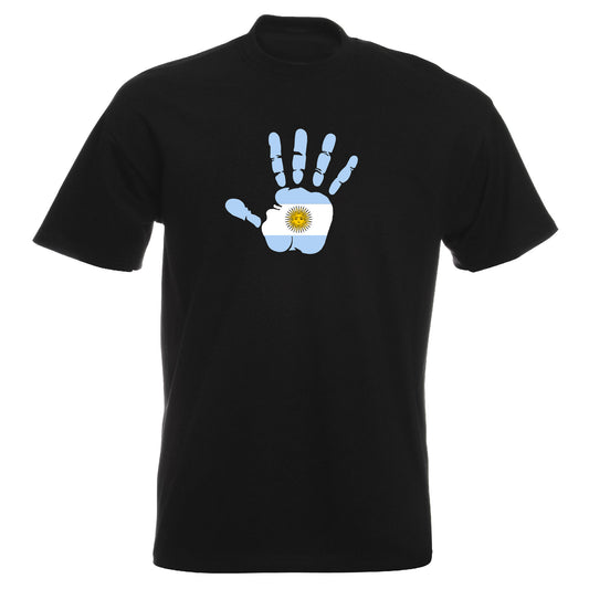 INDIGOS UG - T-Shirt Herren - Argentinien - Hand - Fussball