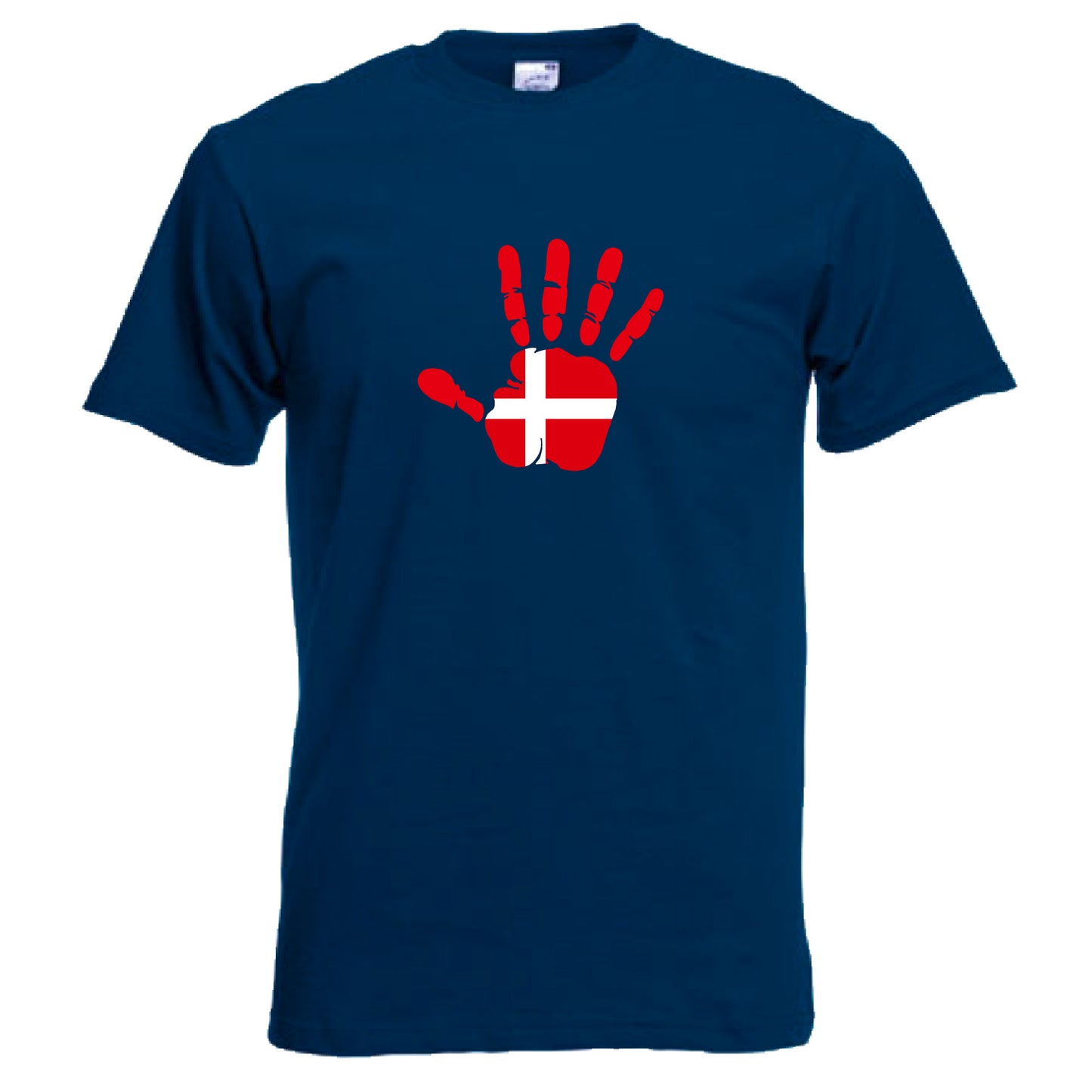 INDIGOS UG - T-Shirt Herren - Dänemark - Hand - Fussball