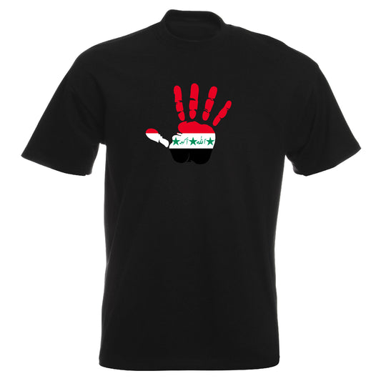 INDIGOS UG - T-Shirt Herren - Irak - Hand - Fussball