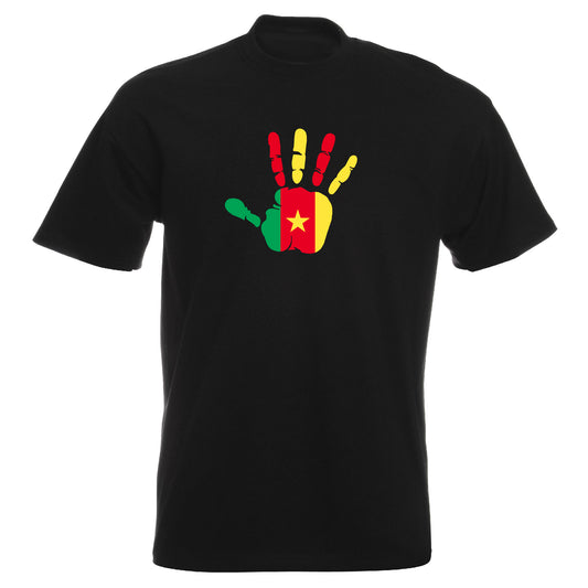 INDIGOS UG - T-Shirt Herren - Kamerun - Hand - Fussball