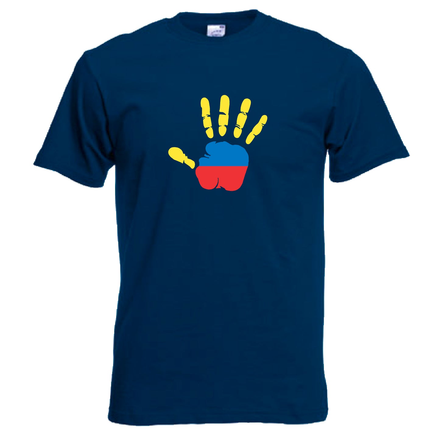 INDIGOS UG - T-Shirt Herren - Kolumbien - Hand - Fussball