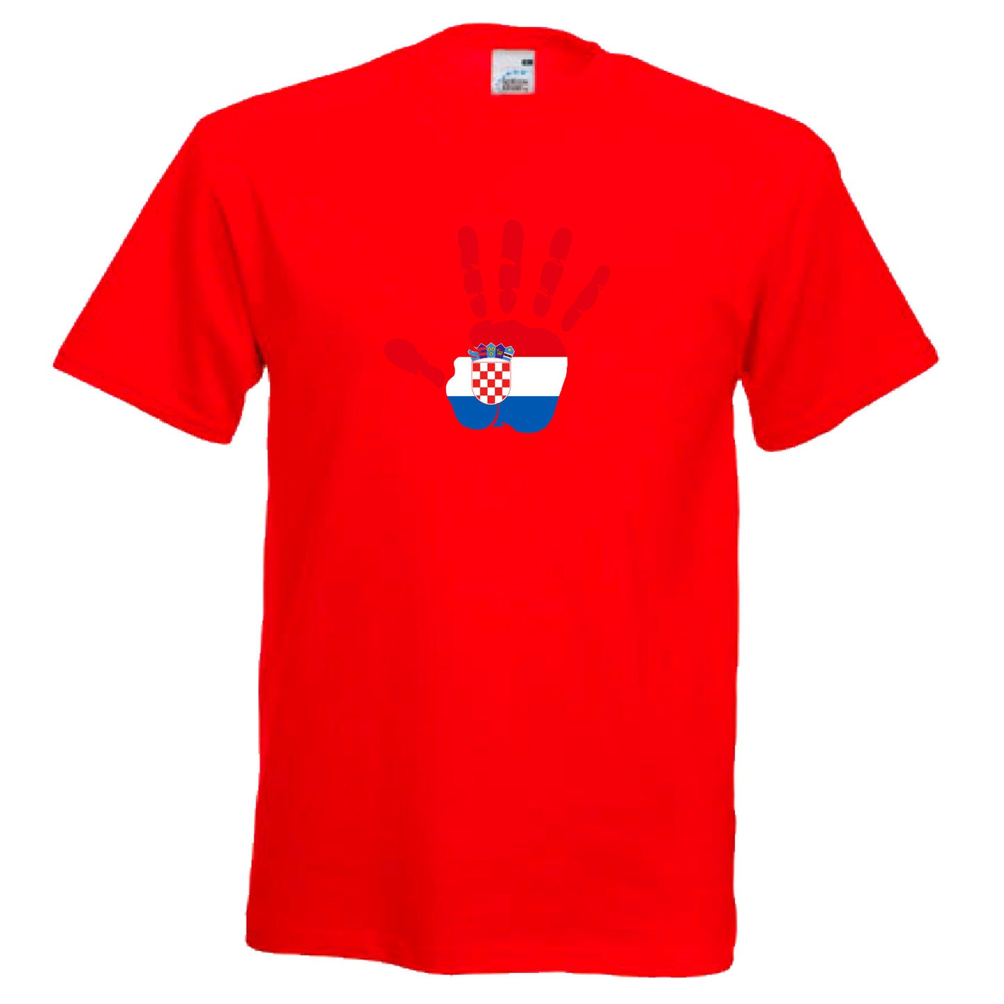 INDIGOS UG - T-Shirt Herren - Kroatien - Hand - Fussball