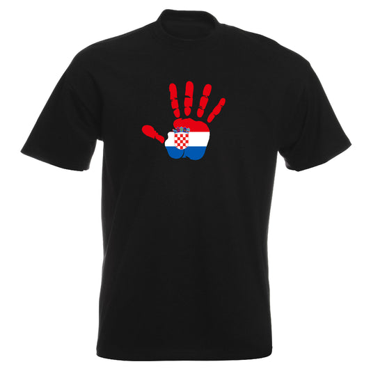 INDIGOS UG - T-Shirt Herren - Kroatien - Hand - Fussball