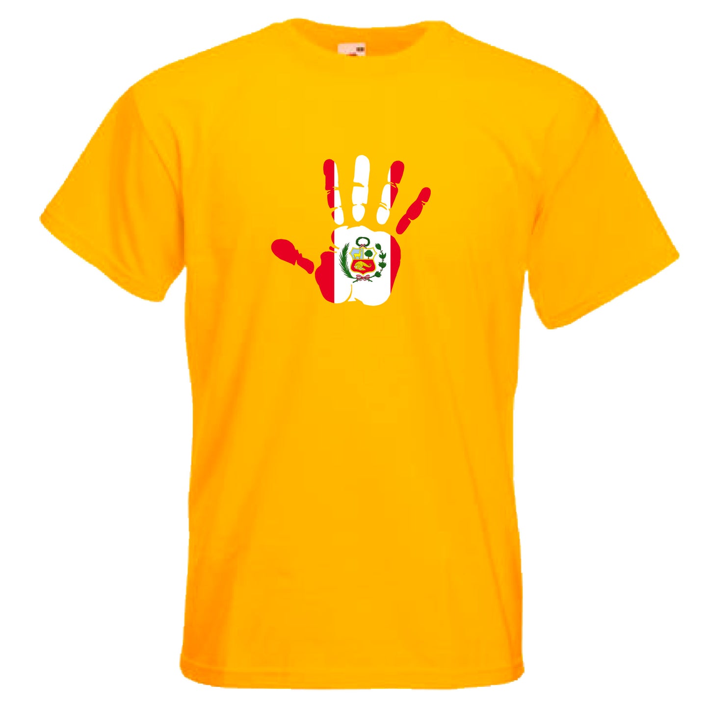INDIGOS UG - T-Shirt Herren - Peru - Hand - Fussball