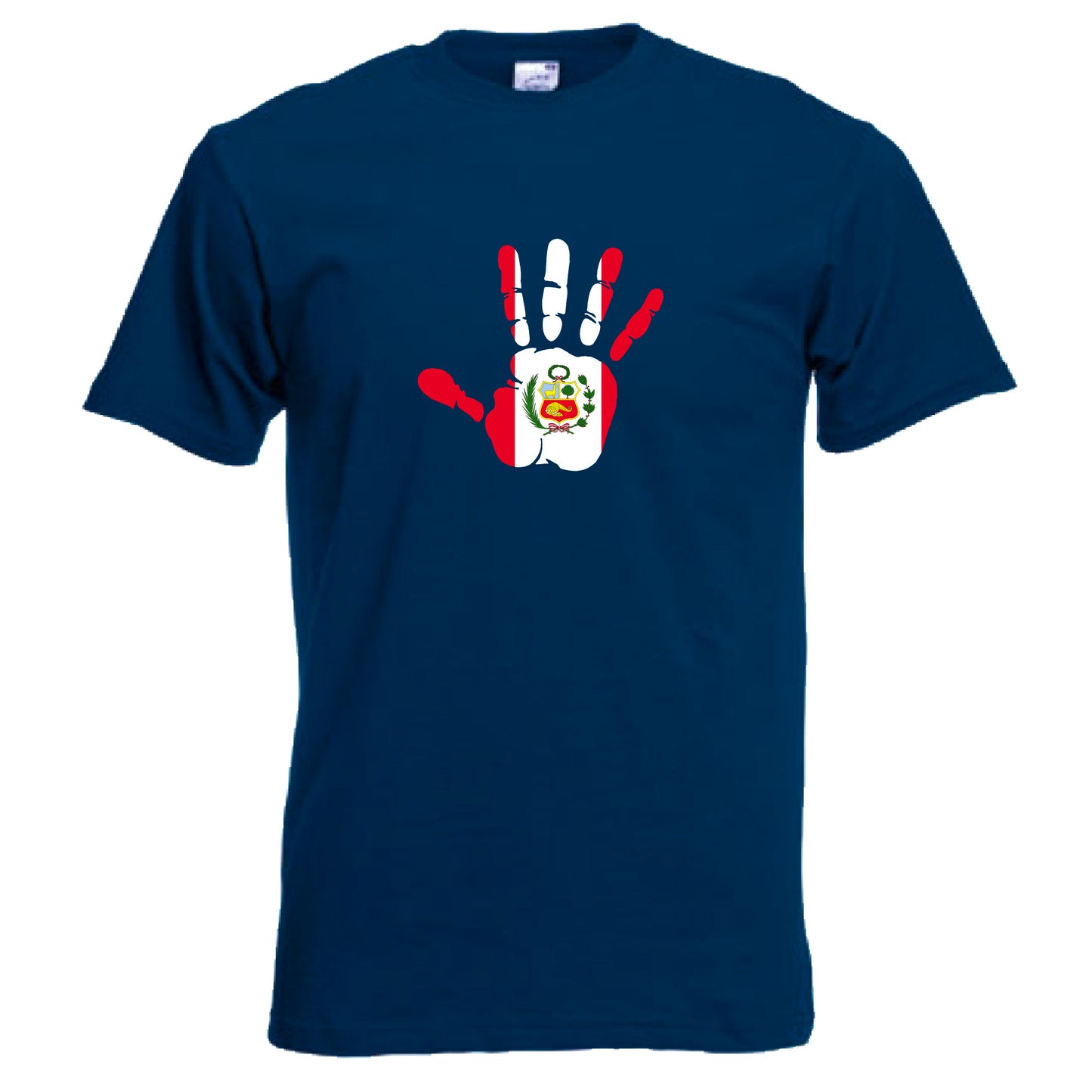 INDIGOS UG - T-Shirt Herren - Peru - Hand - Fussball