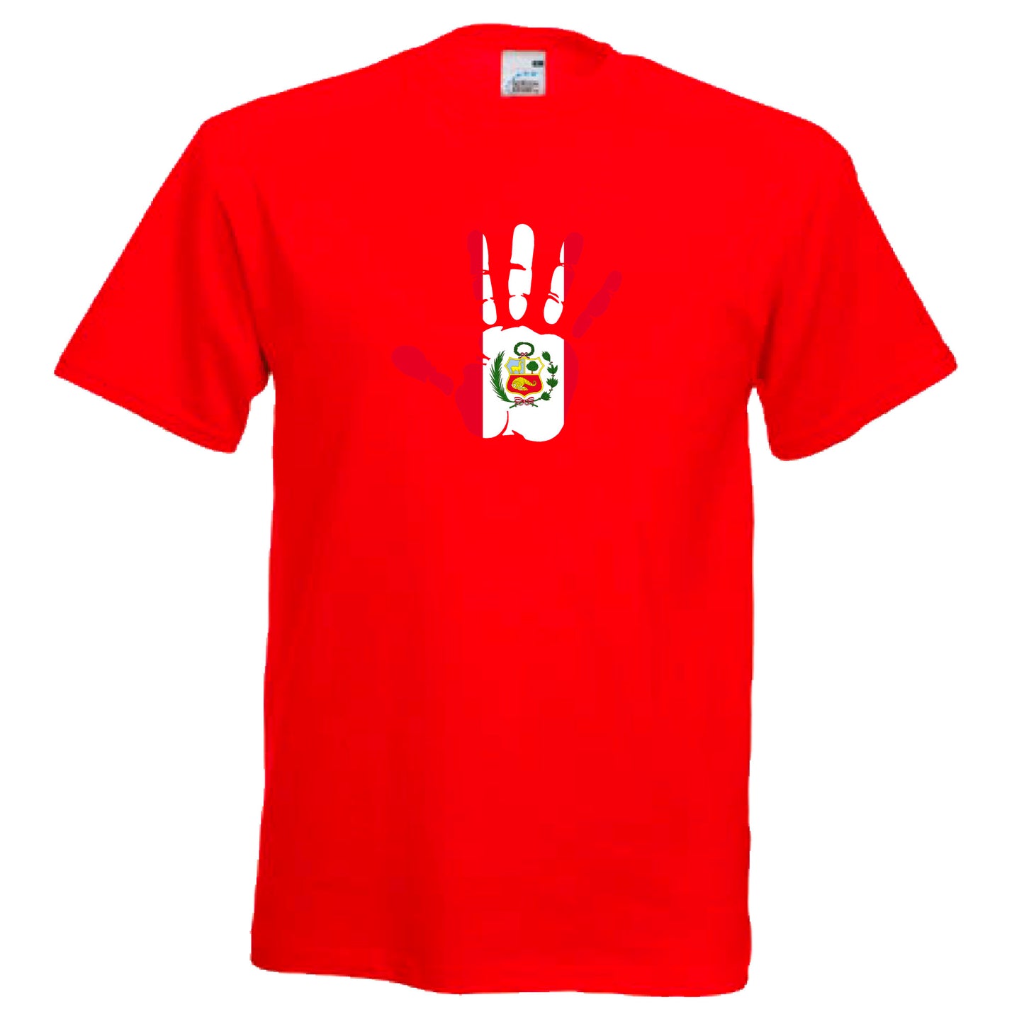 INDIGOS UG - T-Shirt Herren - Peru - Hand - Fussball