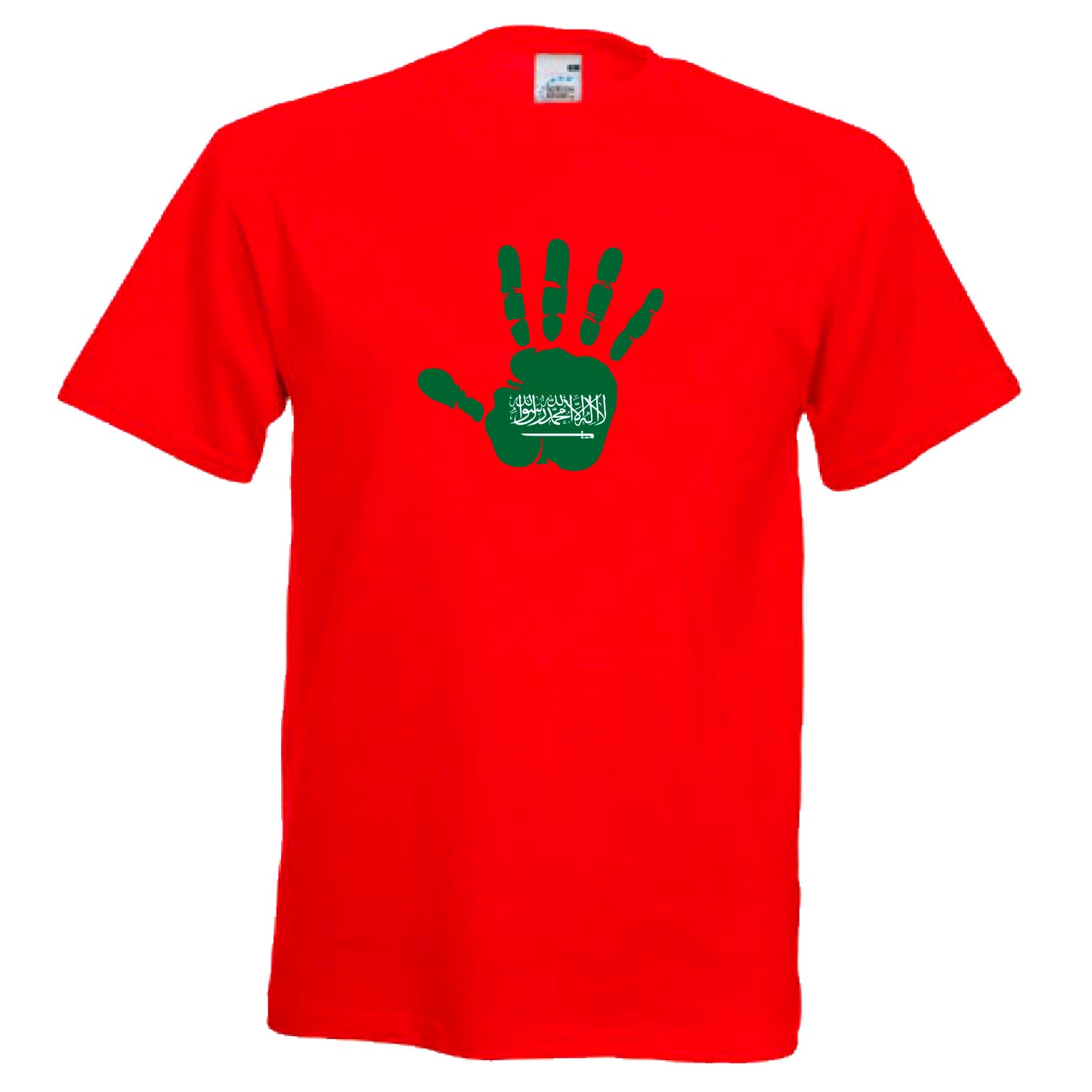 INDIGOS UG - T-Shirt Herren - Saudi-Arabien - Hand - Fussball