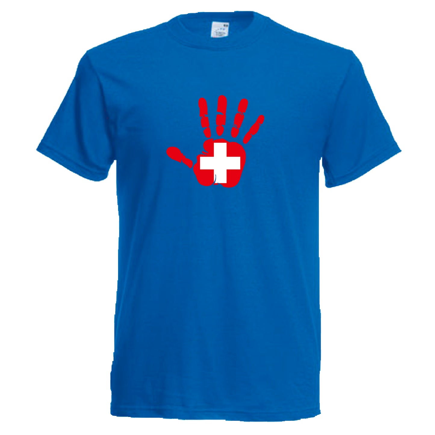 INDIGOS UG - T-Shirt Herren - Schweiz - Hand - Fussball