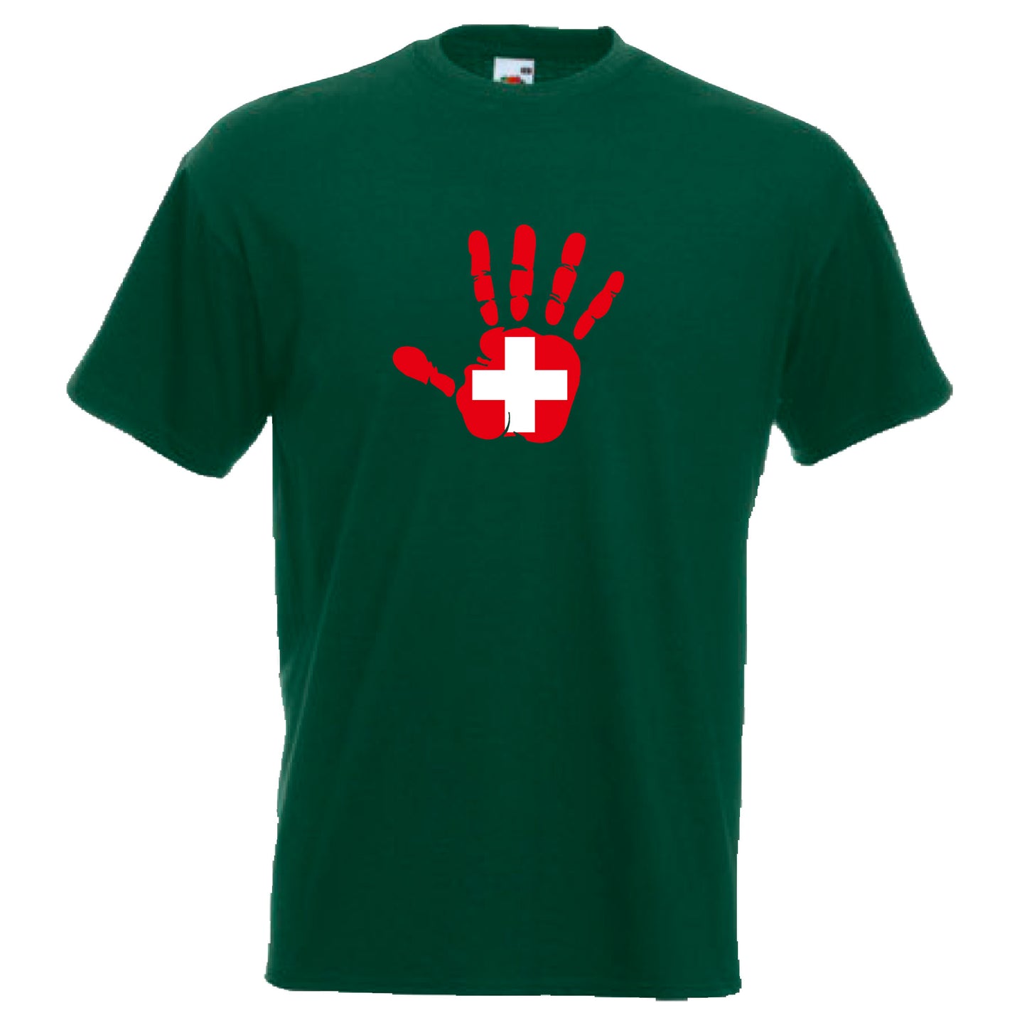INDIGOS UG - T-Shirt Herren - Schweiz - Hand - Fussball