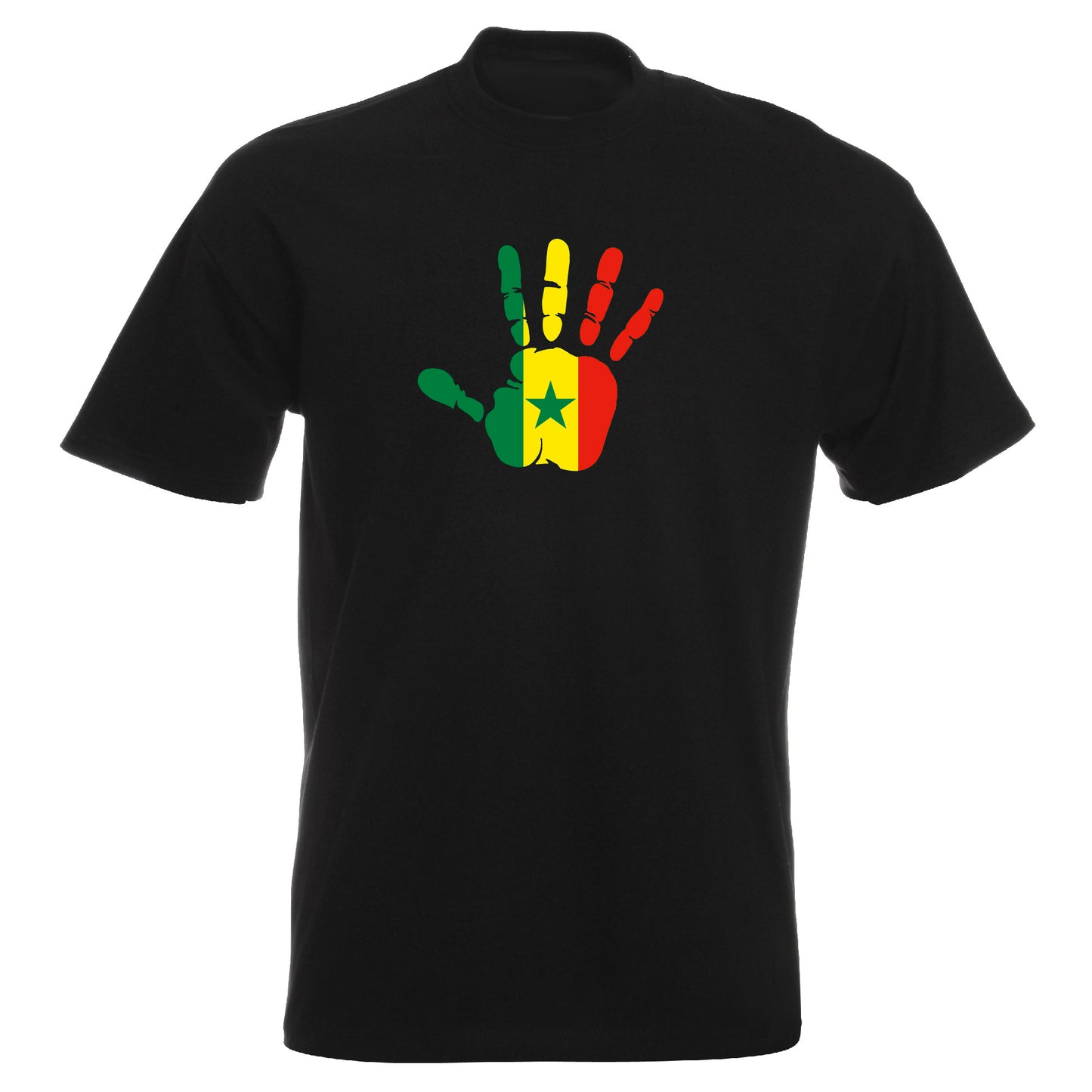 INDIGOS UG - T-Shirt Herren - Senegal - Hand - Fussball